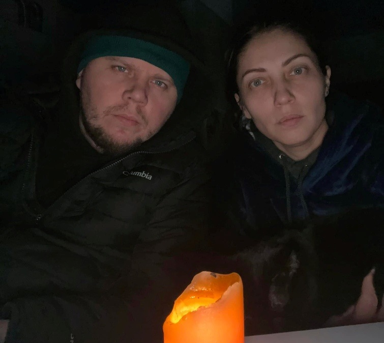  Подружжя Віталій та Уляна у Бучі під час окупації