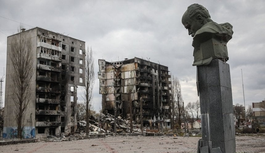 Містечко Бородянка є одним з найбільш зруйнованих населених пунктів у Київській області